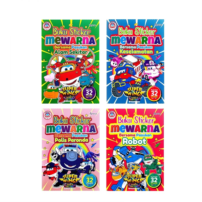 Buy Prasekolah Buku Sticker & Mewarna Bersama Pasukan Super Wings